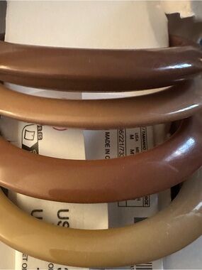 Zara Brown and Tan Resin Bangle Set